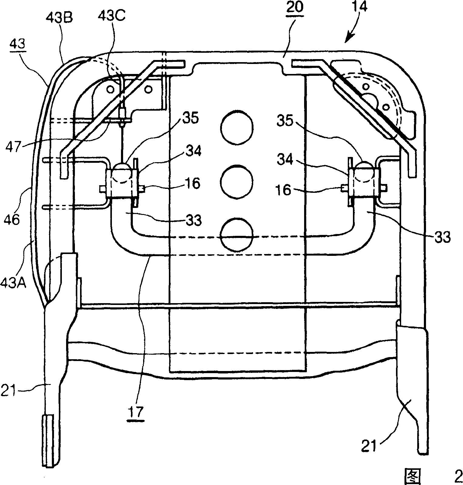 Tip-up Vehicle seat