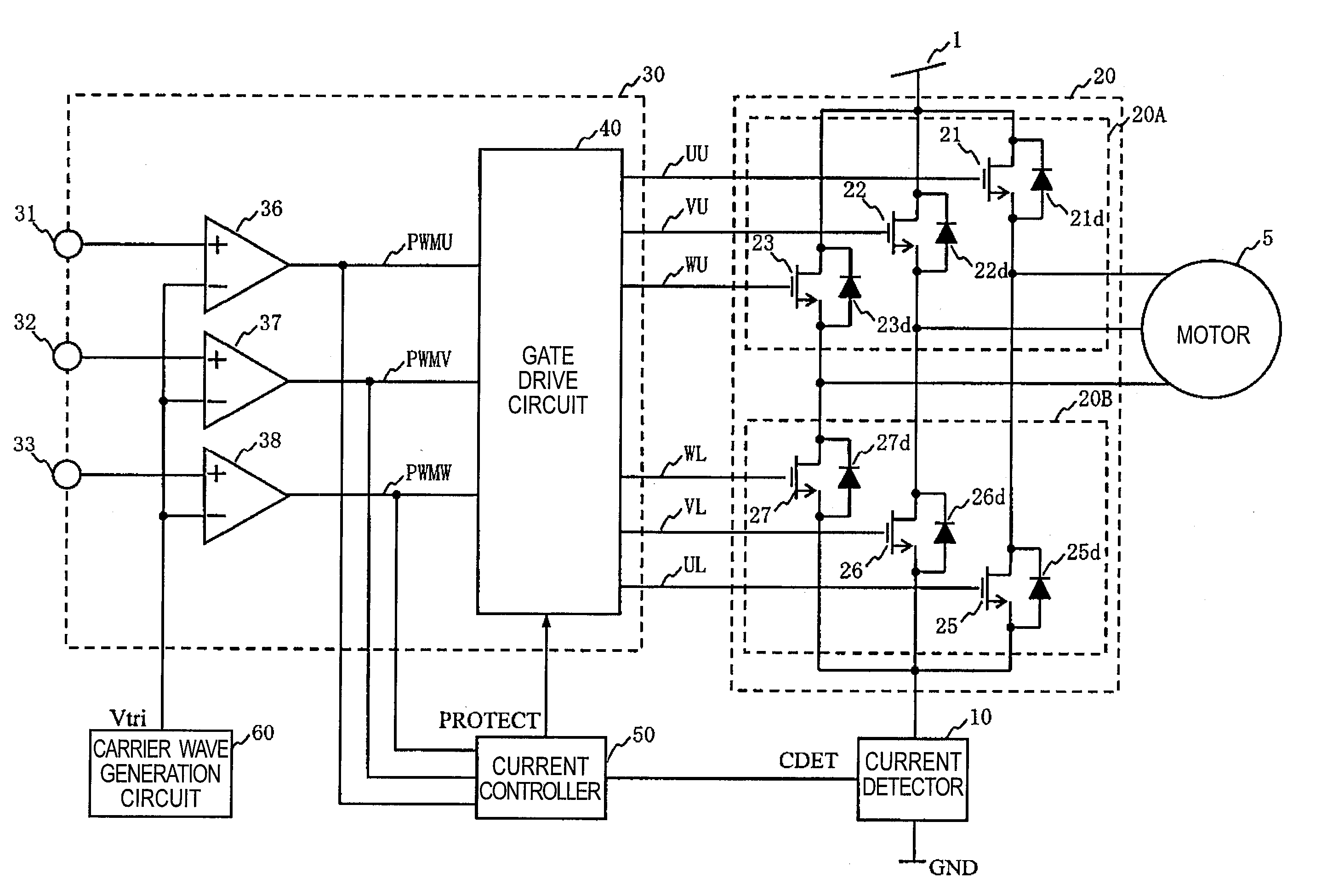 Motor drive apparatus and motor drive method