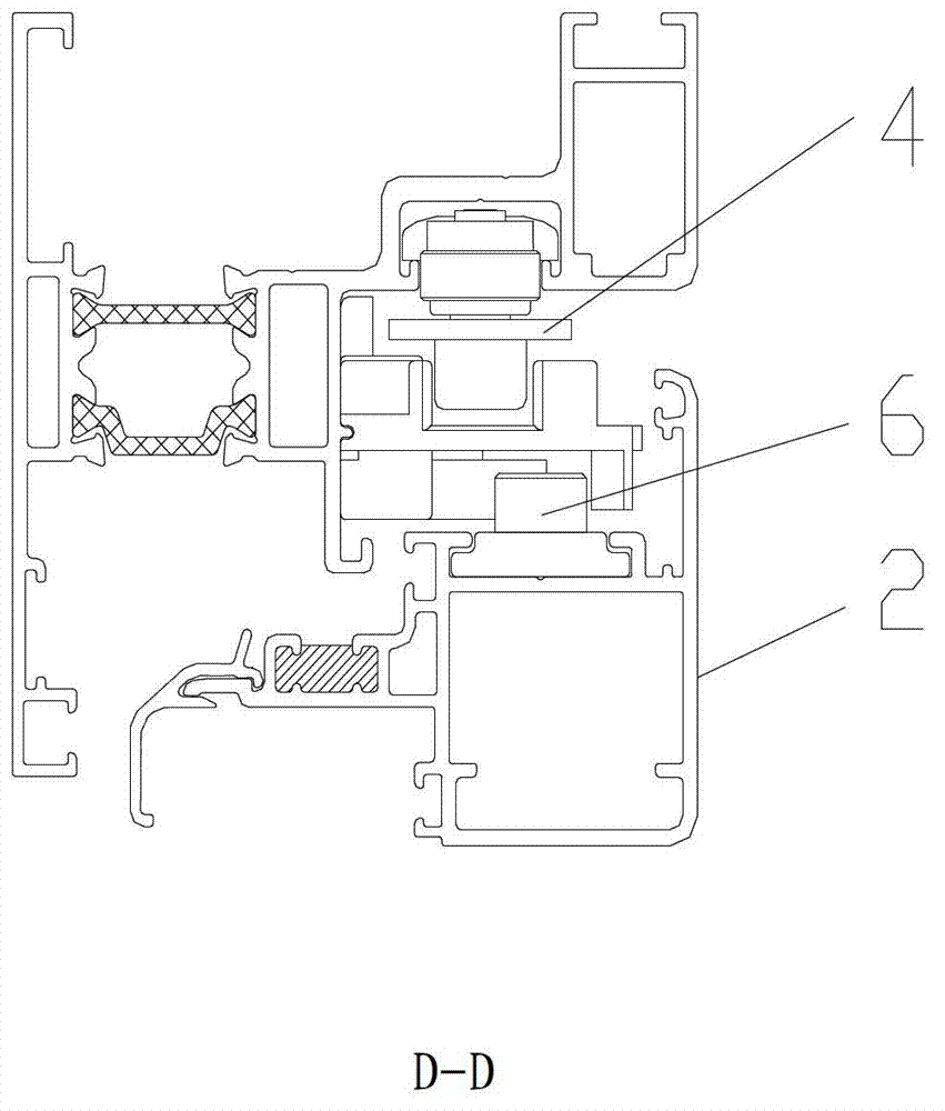 Inward falling sliding window