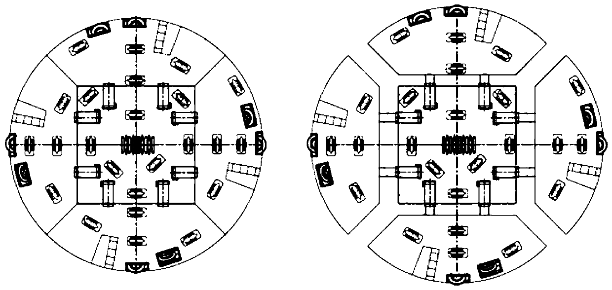 Modular TBM cutter disc capable of performing variable diameter expanding excavation