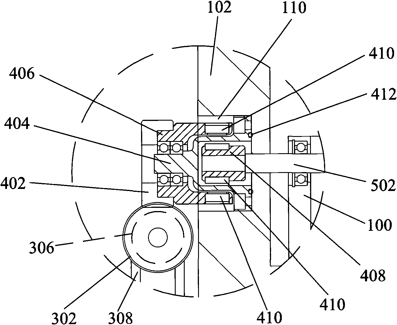 Vacuum basal plate transmitting system