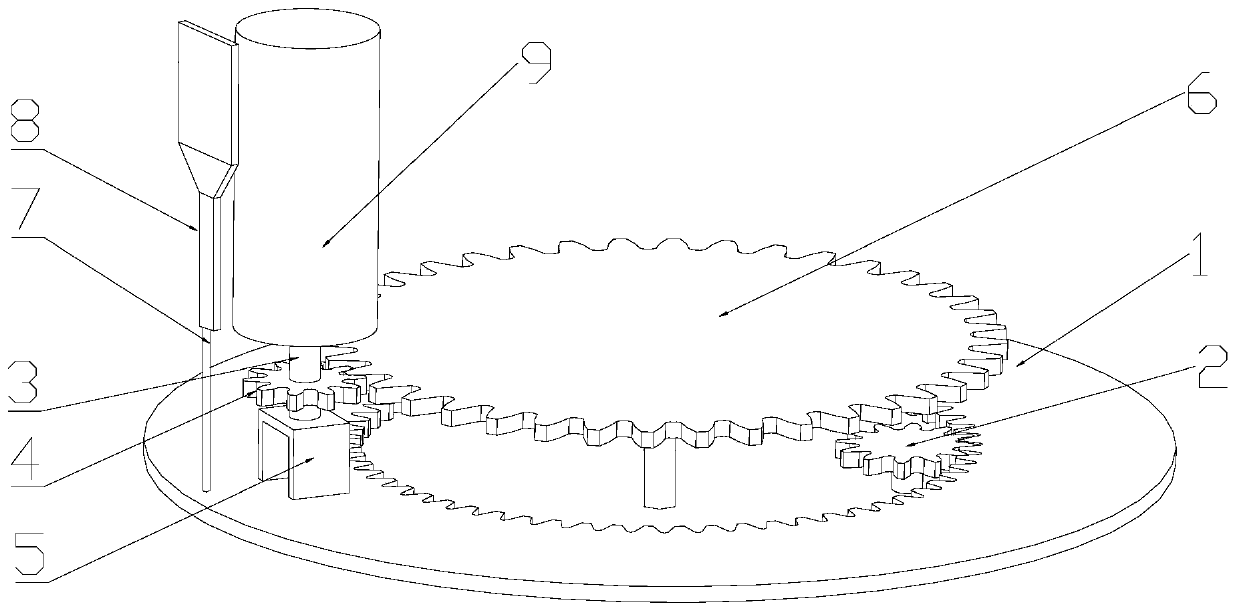 Gradient color solar cell module, coating device and method thereof