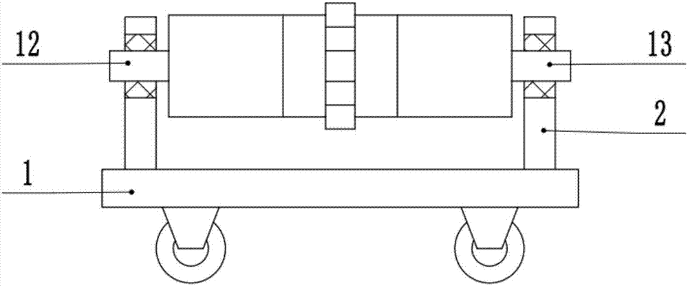 Rebar rust removal trolley for construction site