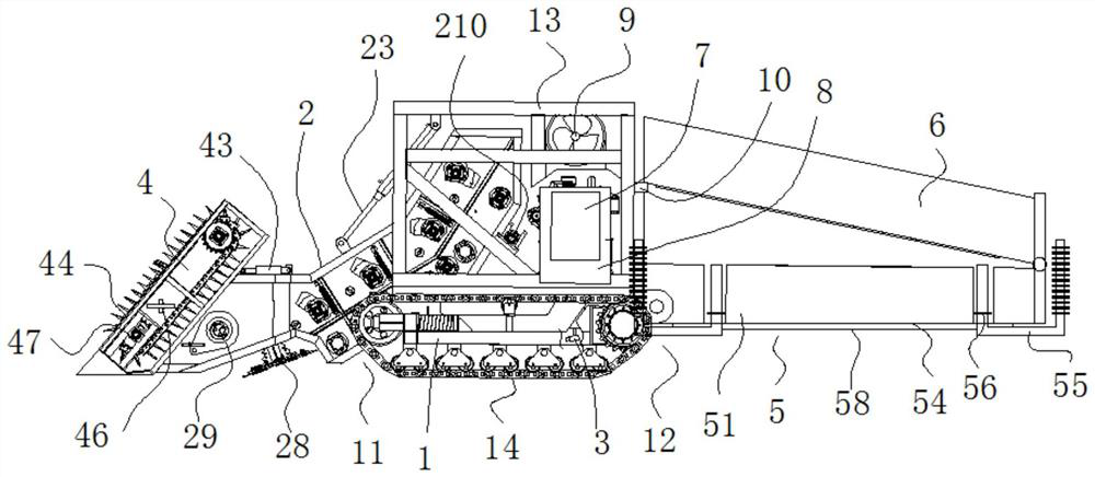 Whole-rod type sugarcane harvester