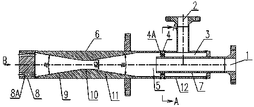 A catalytic cracking feed atomizing nozzle