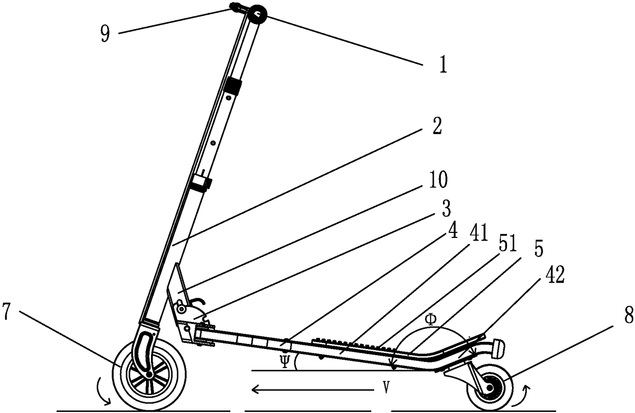 Breaststroke-type man-powered massaging cart