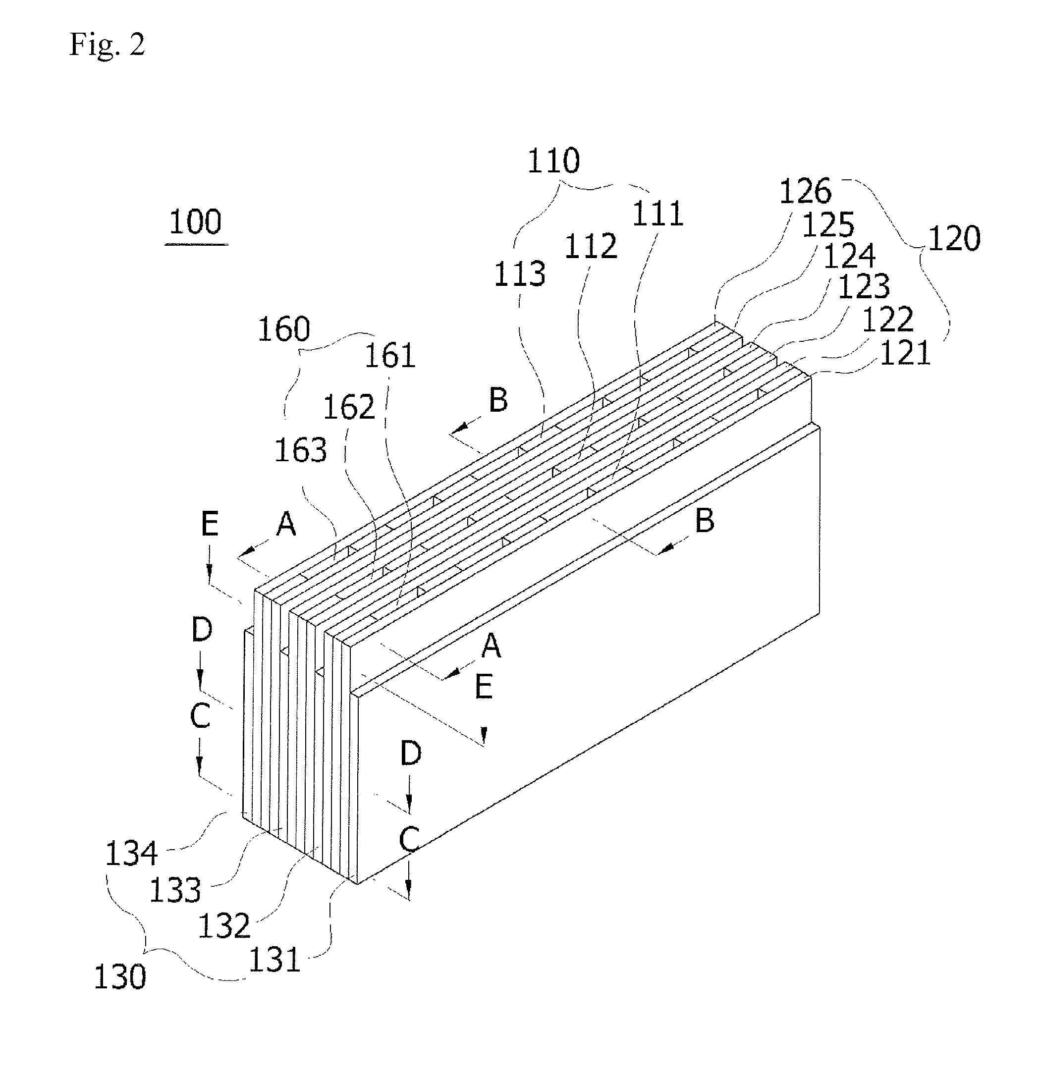 Flame hole unit structure of a gas burner