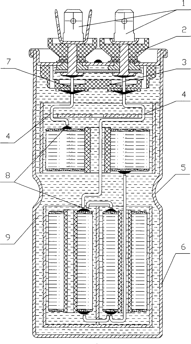 Firing and explosion prevention high voltage capacitor