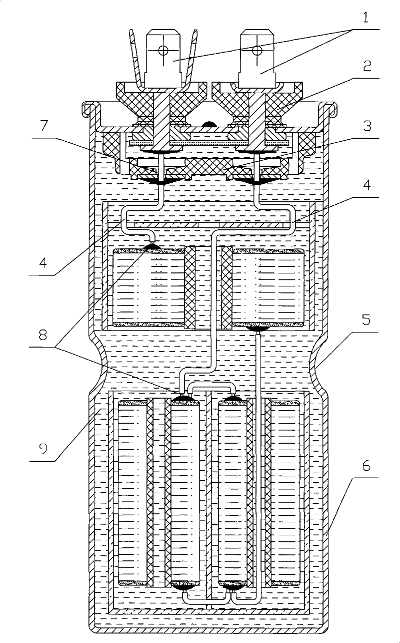 Firing and explosion prevention high voltage capacitor