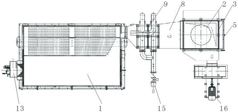 Large gas-fired hot water boiler