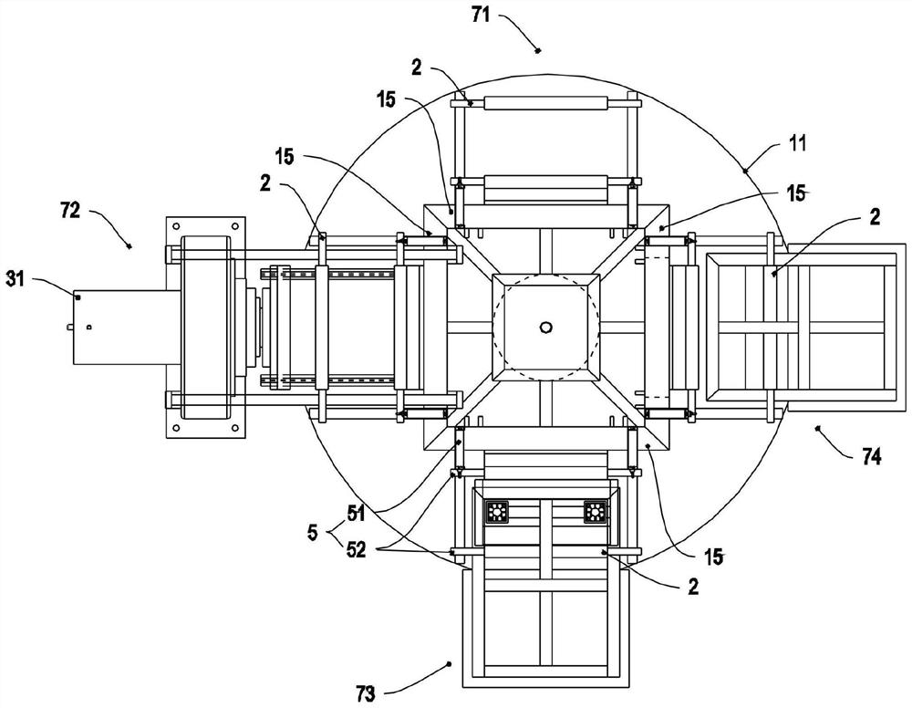 Vertical rotary multi-station diaphragm filter press