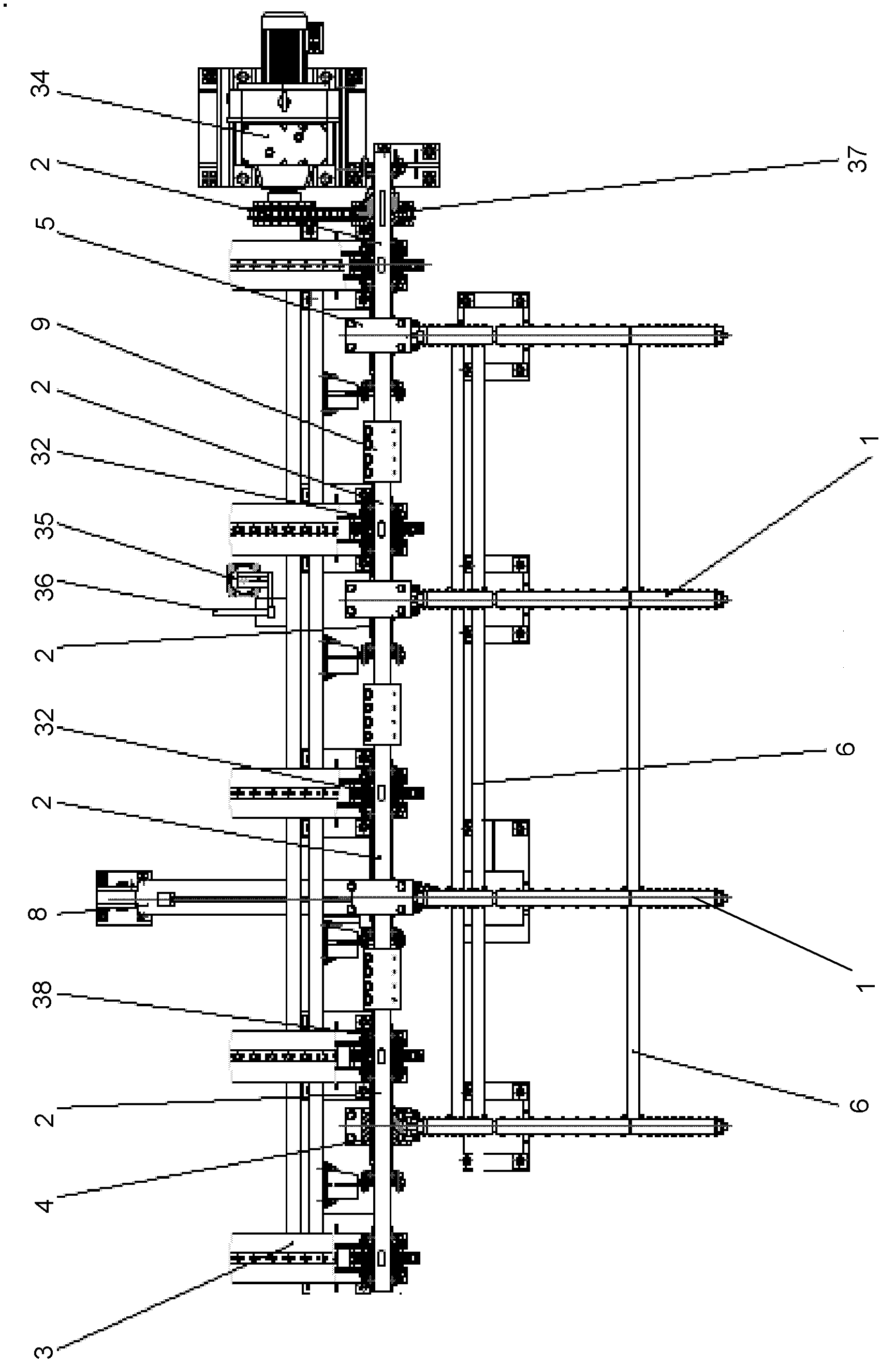 Workpiece feeding and distributing device