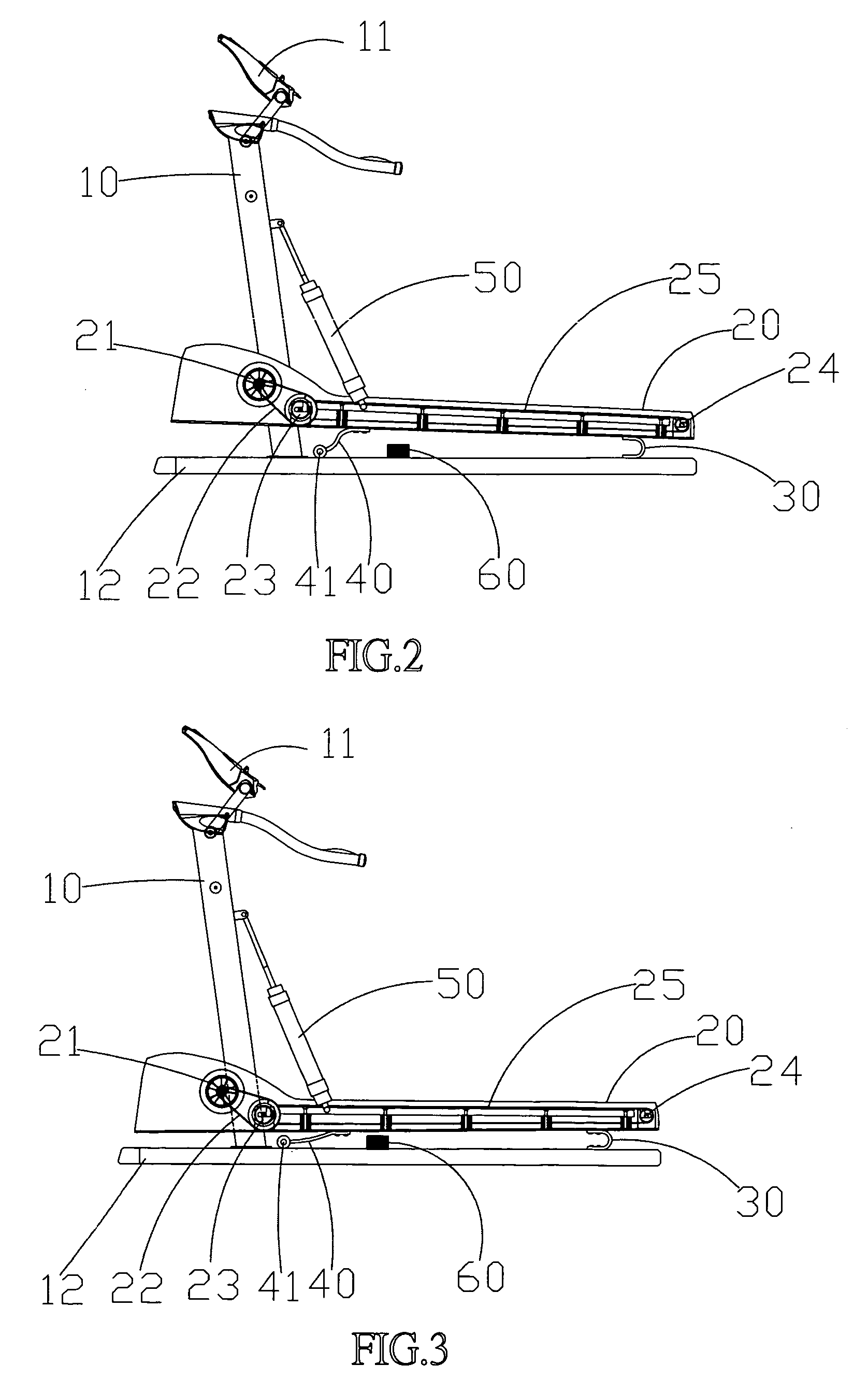 Cushioning mechanism for a treadmill