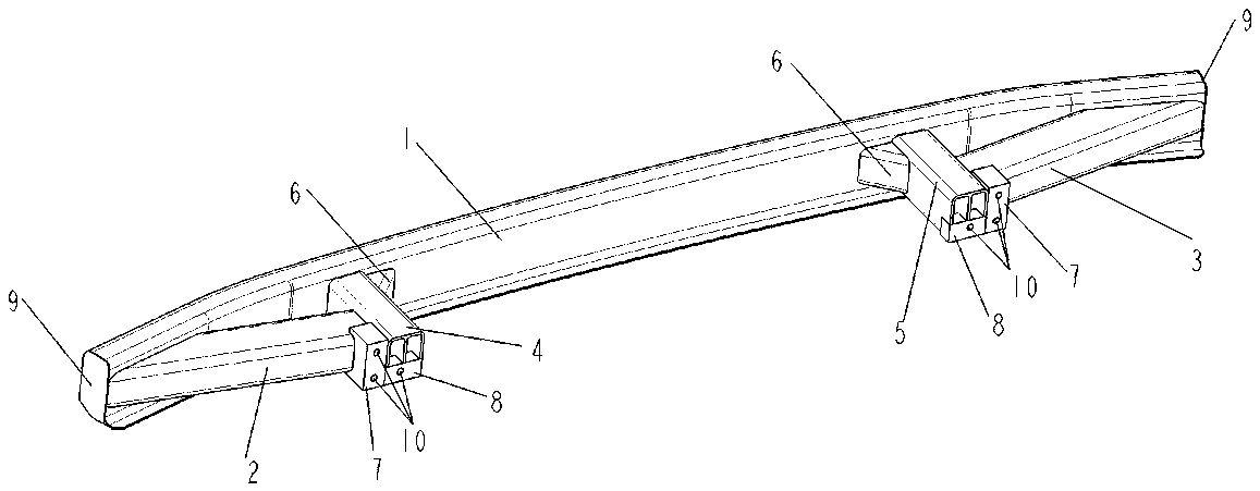 Heavy-duty automobile front lower protection part