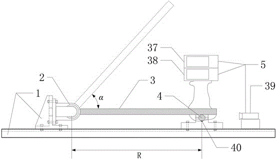 Circular pipe sideward swing impact device and test method thereof