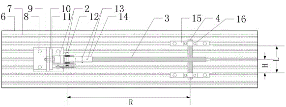 Circular pipe sideward swing impact device and test method thereof