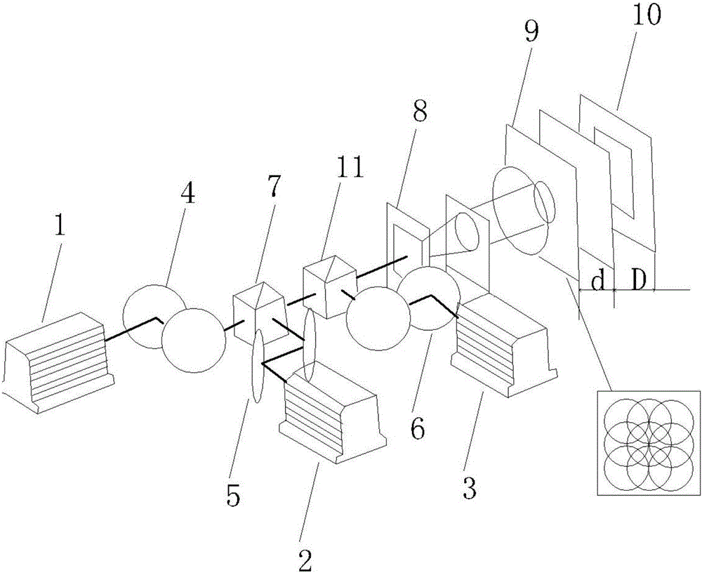 Incoherent laminated diffraction imaging system and imaging method achieving simultaneous multi-wavelength illumination