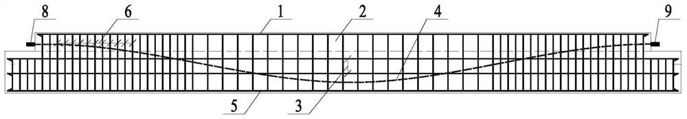 Post-tensioned bonded prestressed concrete composite beam and its design and construction method