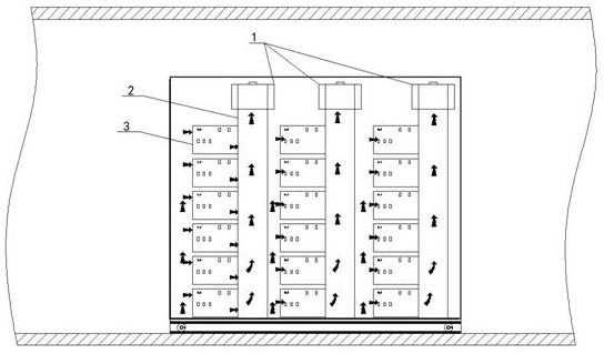 High-voltage shore power supply container type heat dissipation structure