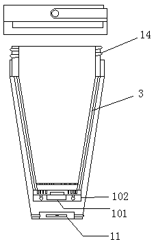 Plastic electronic water cup with water temperature monitoring function