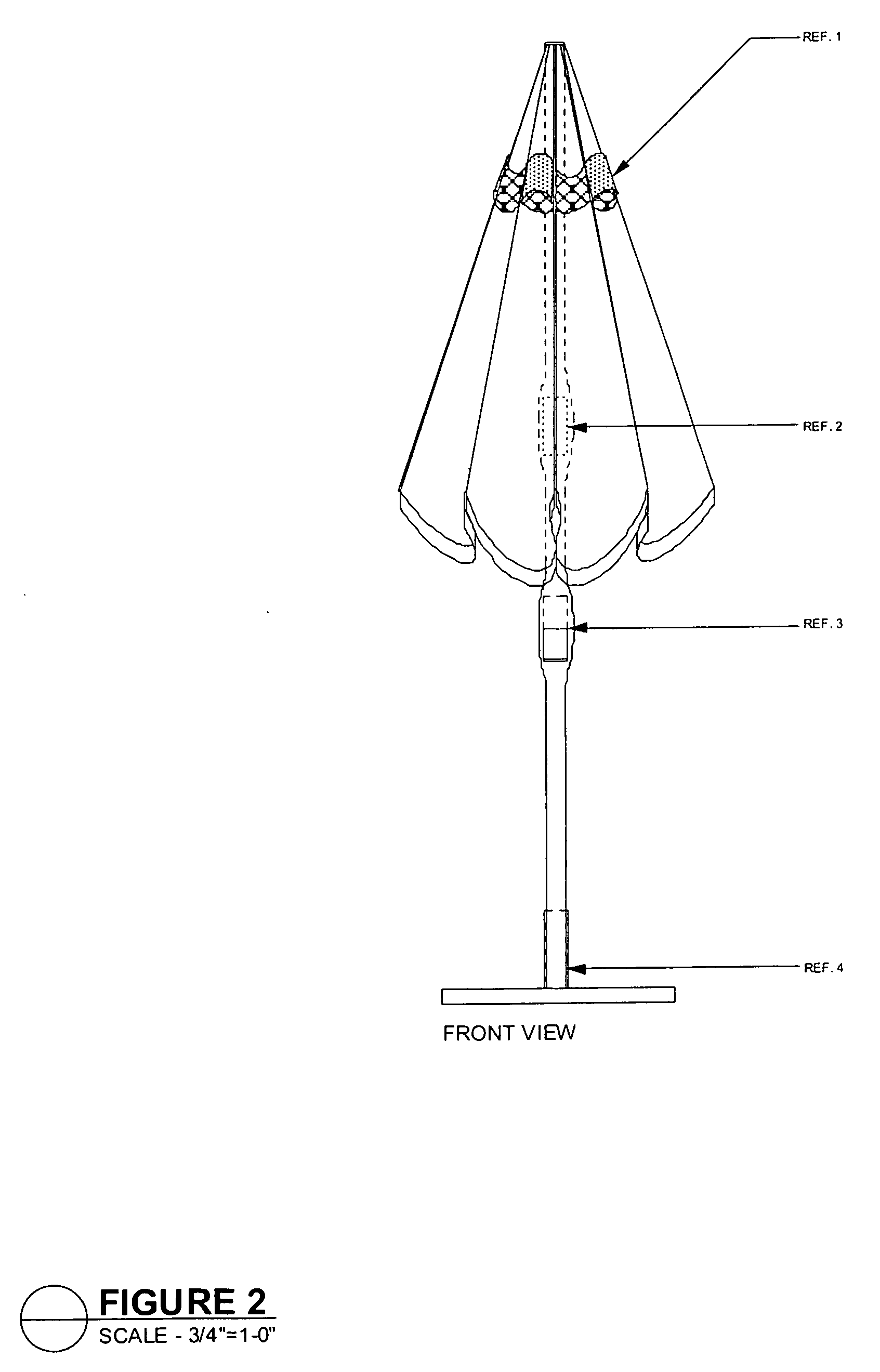 Solar powered umbrella