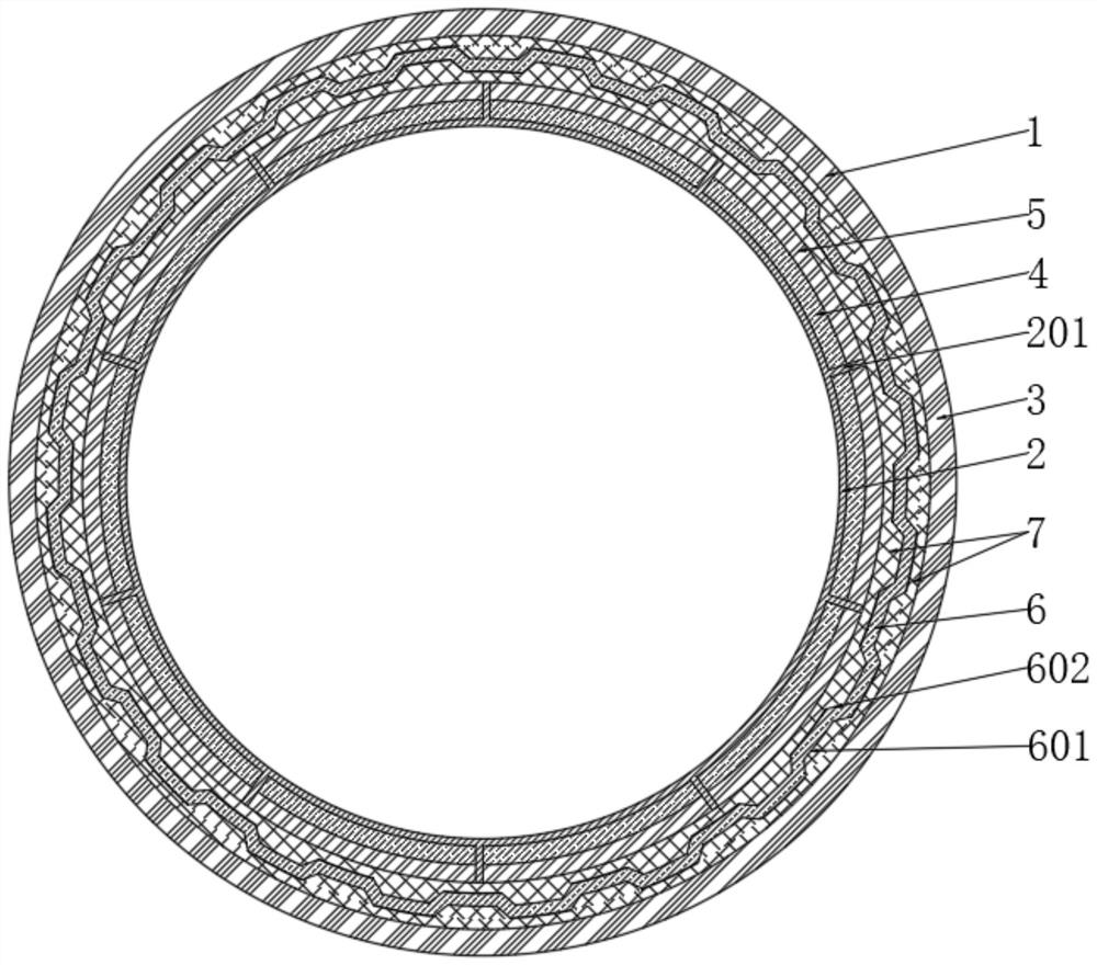 High-strength compression-resistant PVC pipe with organic fiber reinforced layer