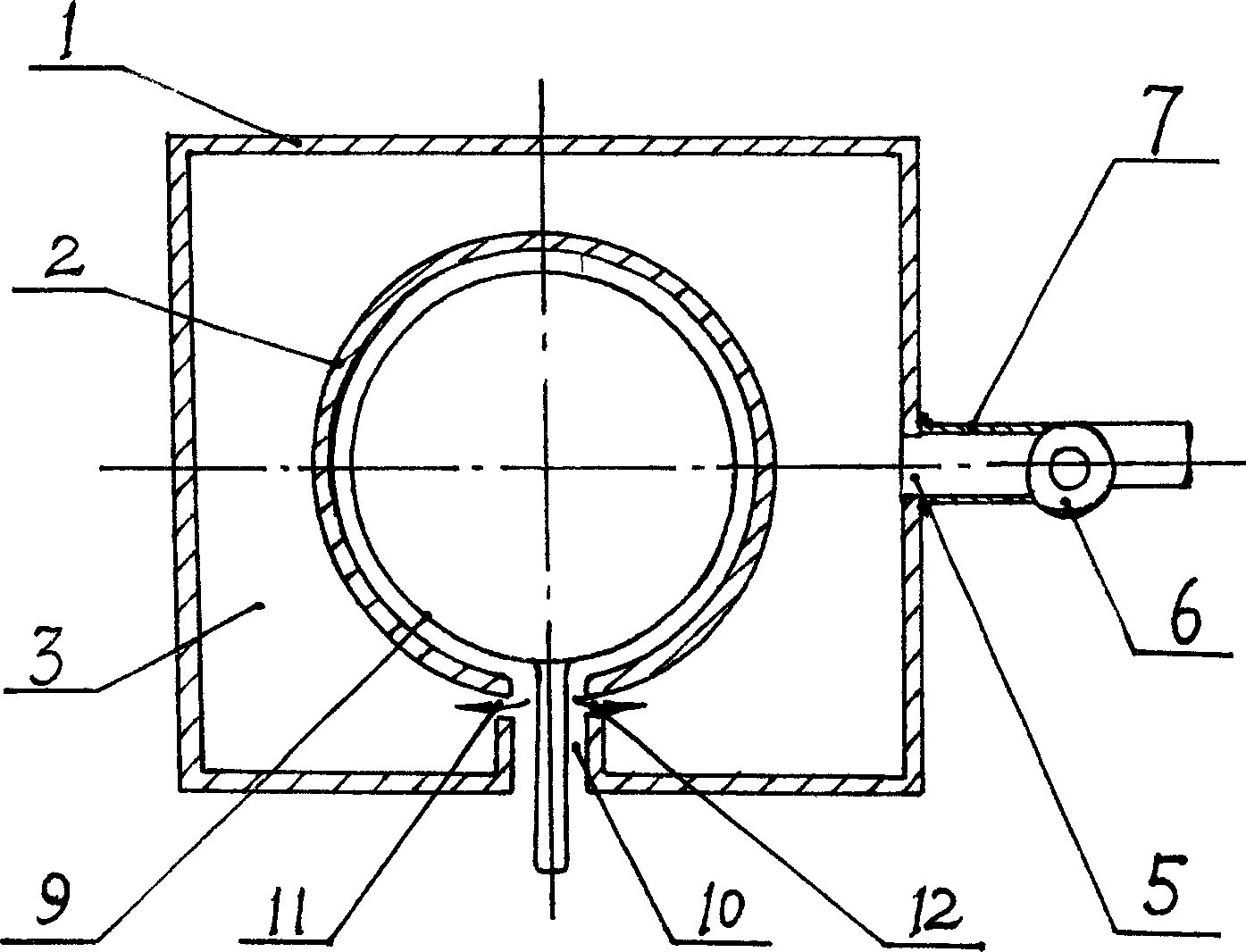 Down air-exhaust type oil-fume removing device