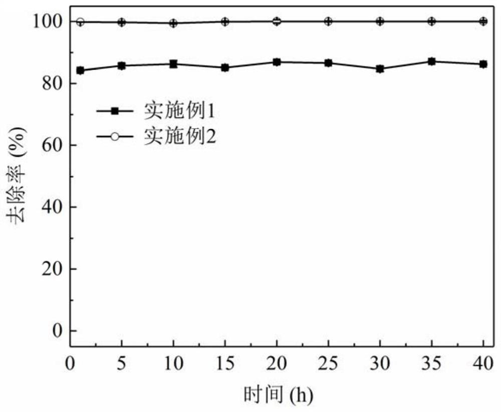 Device and method for filtering and removing organic pollutants in water by electro-catalytic ozone adsorption membrane