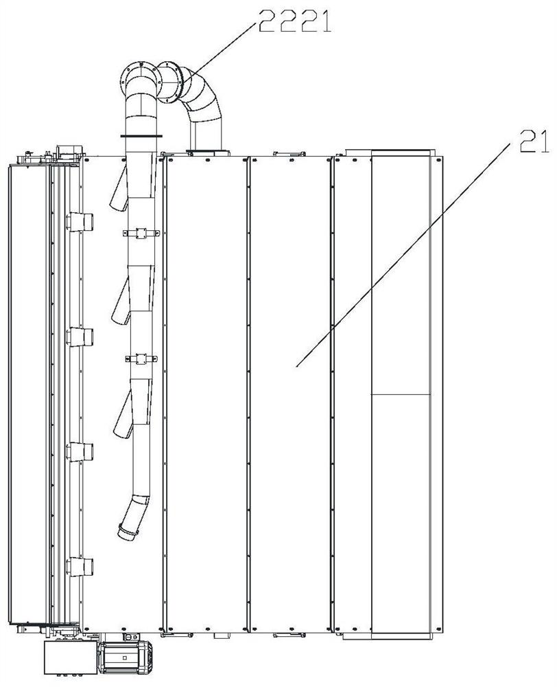 Wind throwing type wind separator