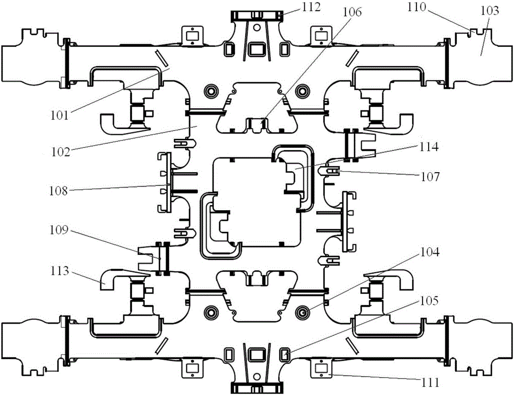 Steering bogie for rail vehicle and rail vehicle