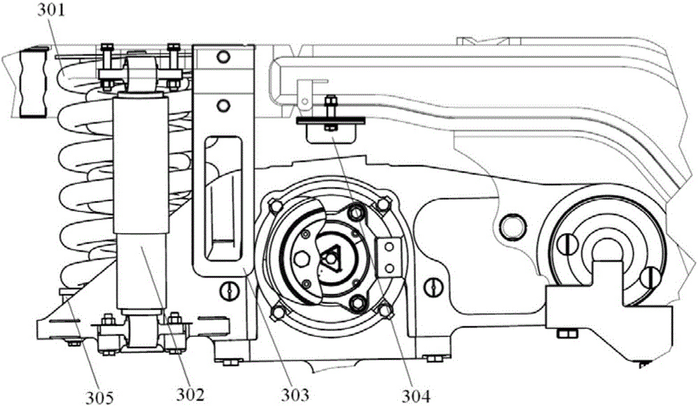 Steering bogie for rail vehicle and rail vehicle