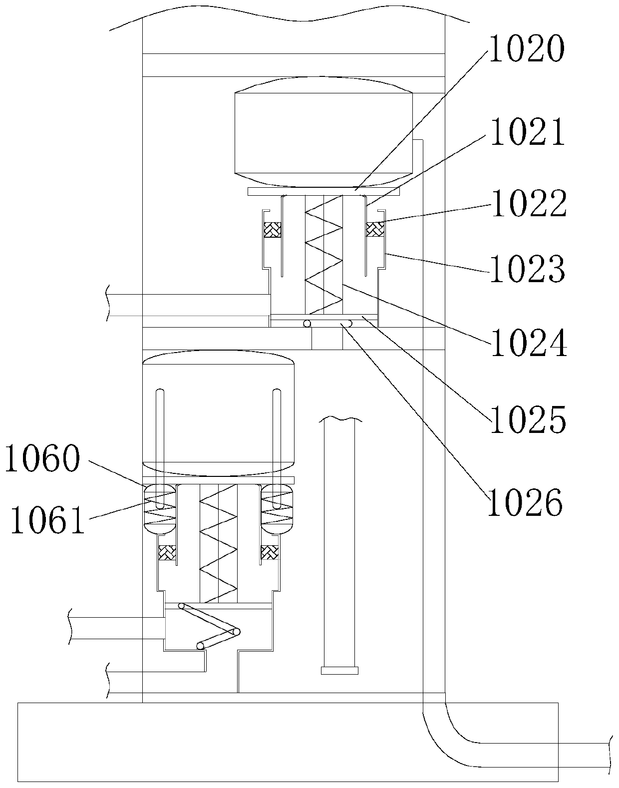 A flushing device with drainage function for stomatology