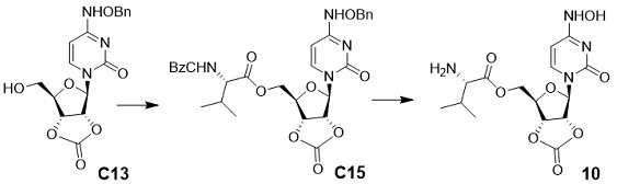 Cyclic carbonate nucleoside compound and application thereof