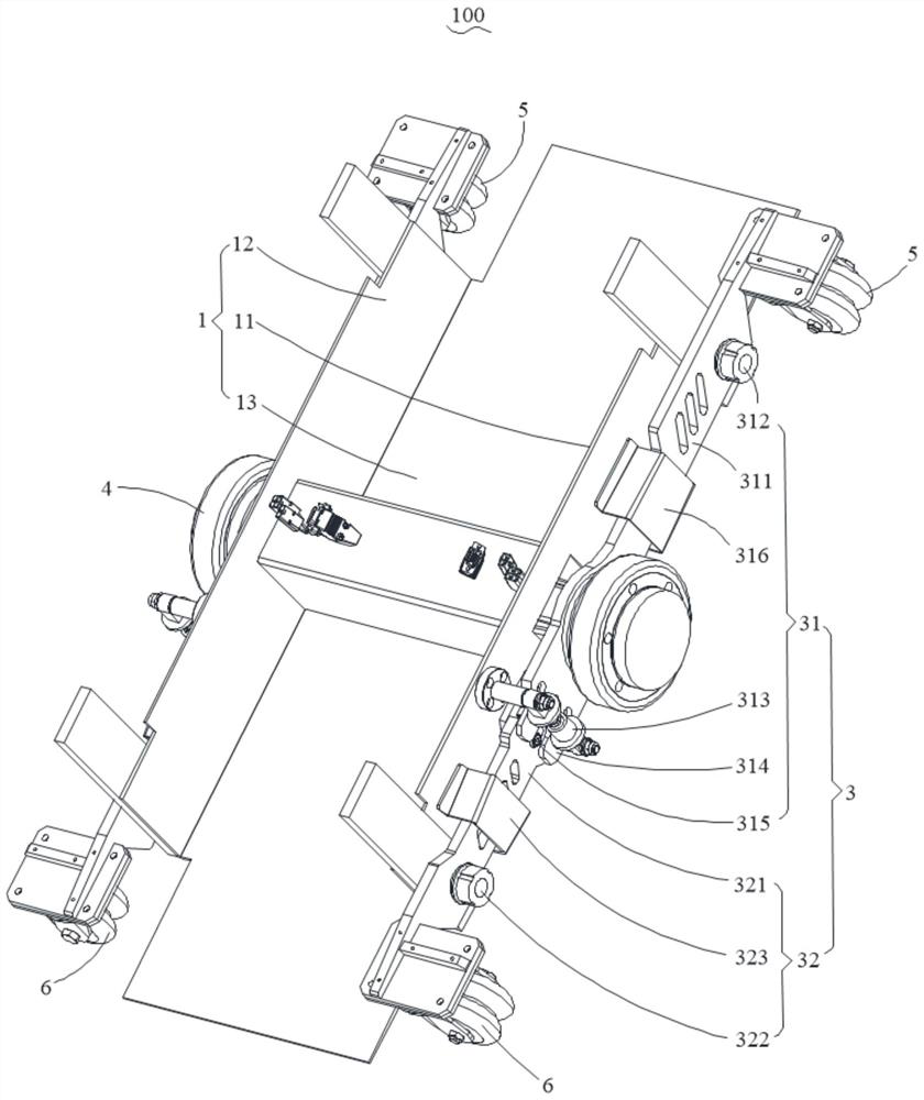 Chassis for automated guided vehicle and automated guided vehicle