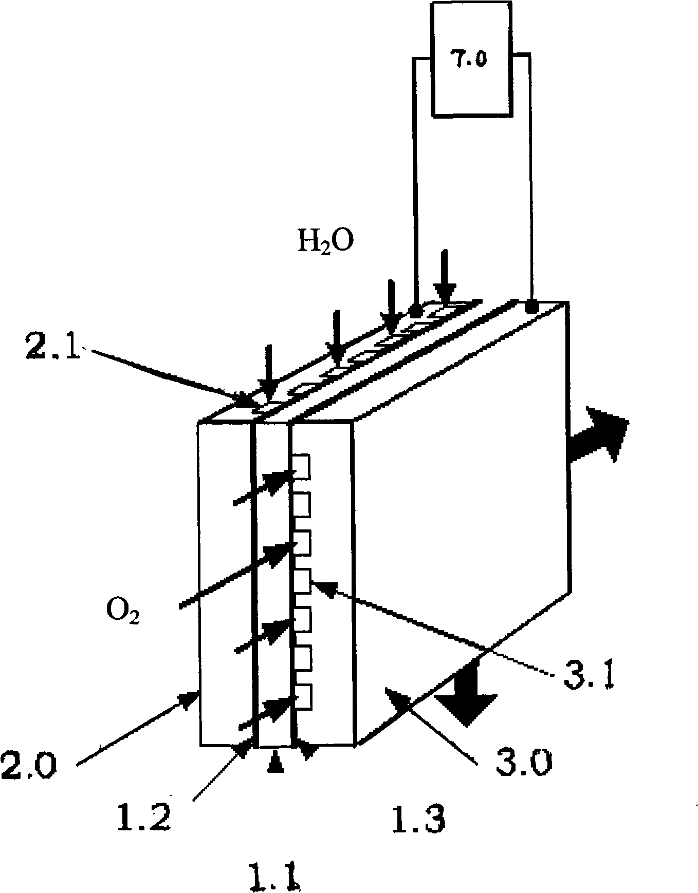 Fuel battery unit with electric field-membrane electrode combined structure and a reversible regenerable oxyhydrogen electrolysis unit thereof