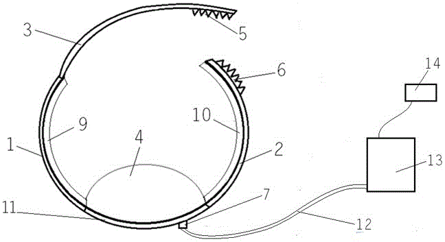 Pressurization-pressing device in close contact with skin