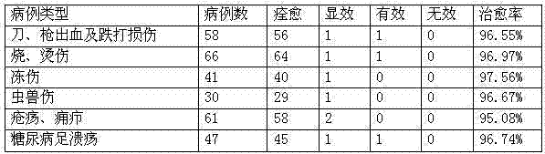 Traditional Chinese medicine for treating trauma and diabetes foot ulcer and preparation method