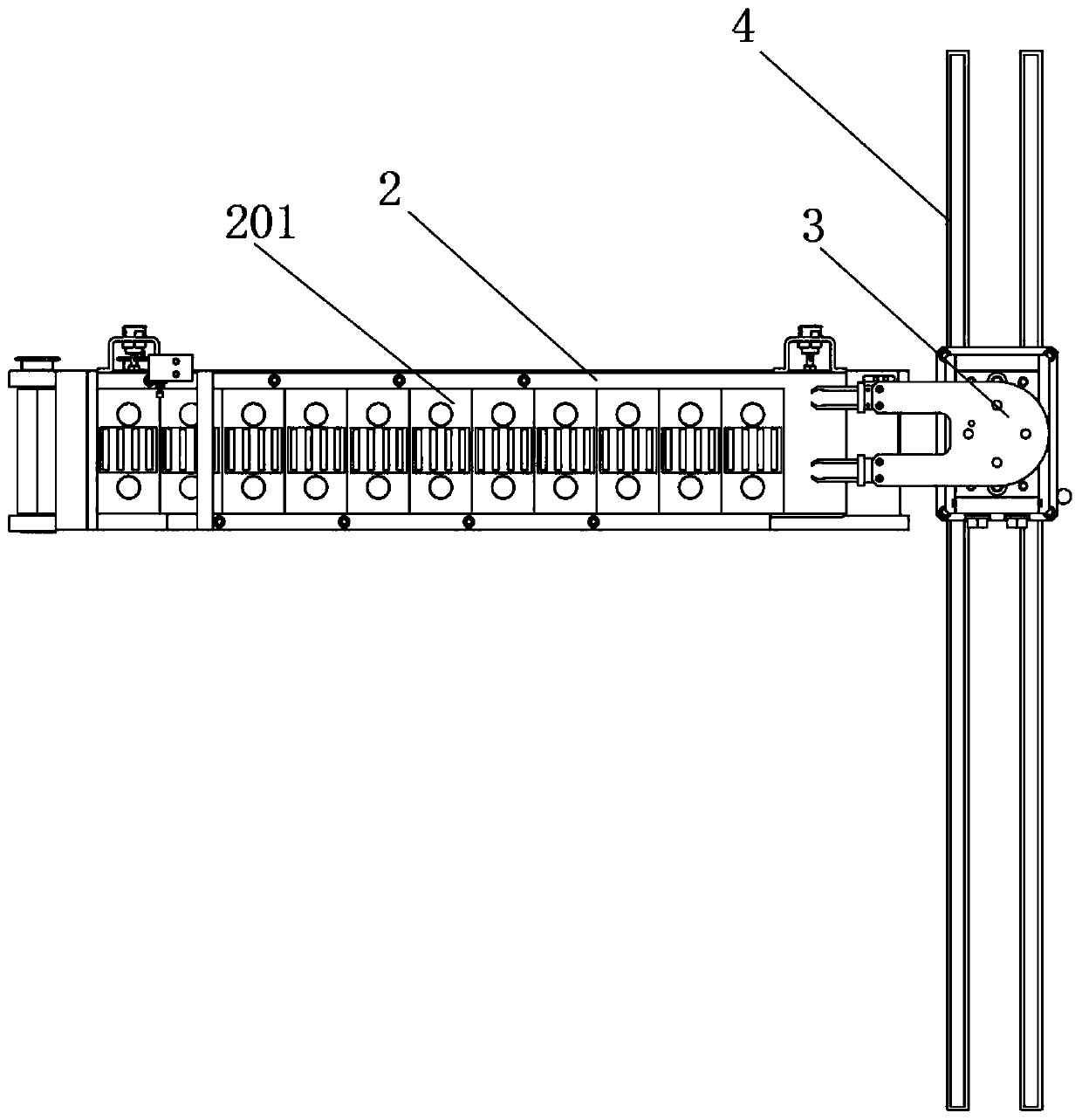 Full-automatic encapsulating device for inductor production and encapsulating method thereof