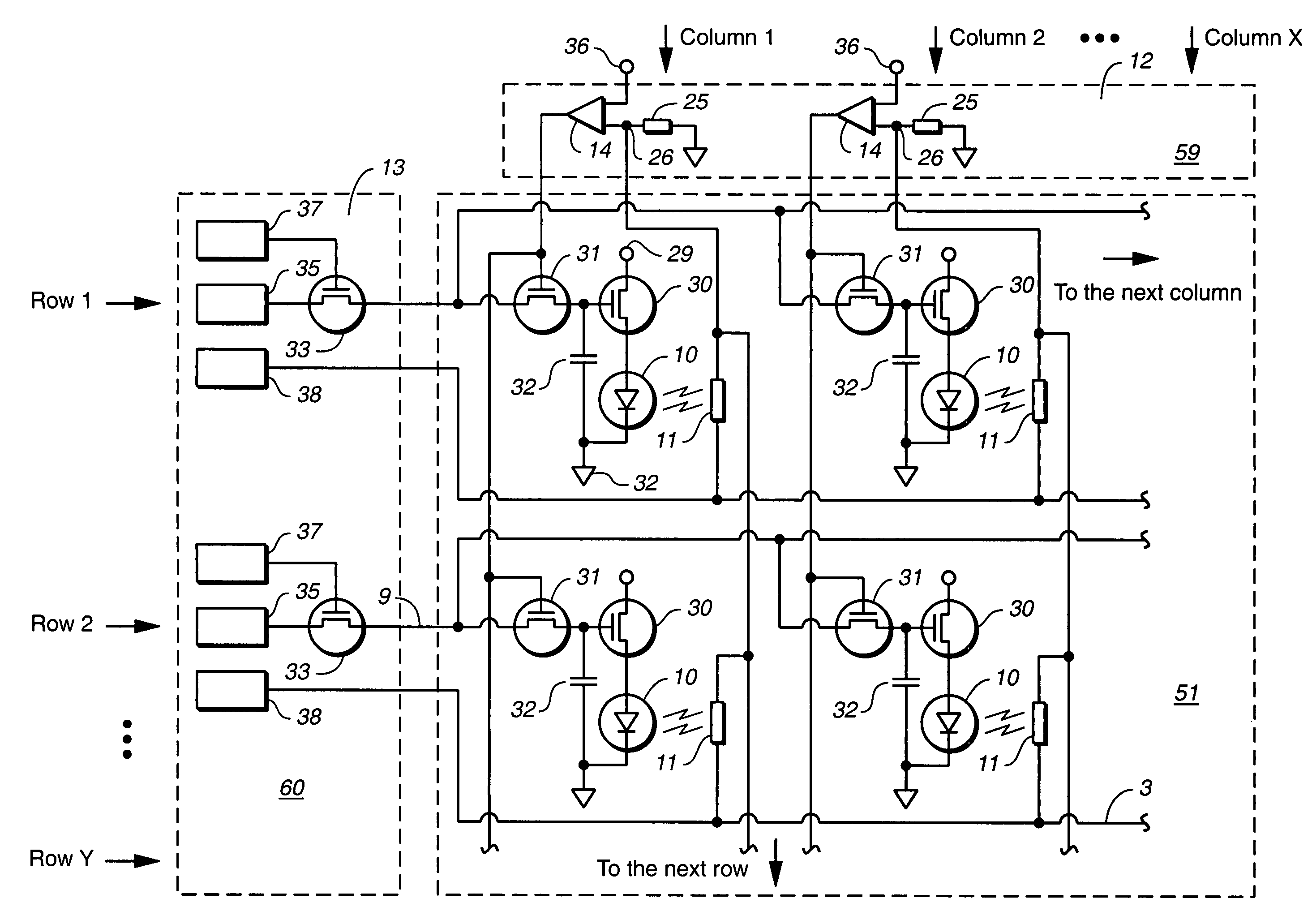 Method and apparatus for controlling an active matrix display