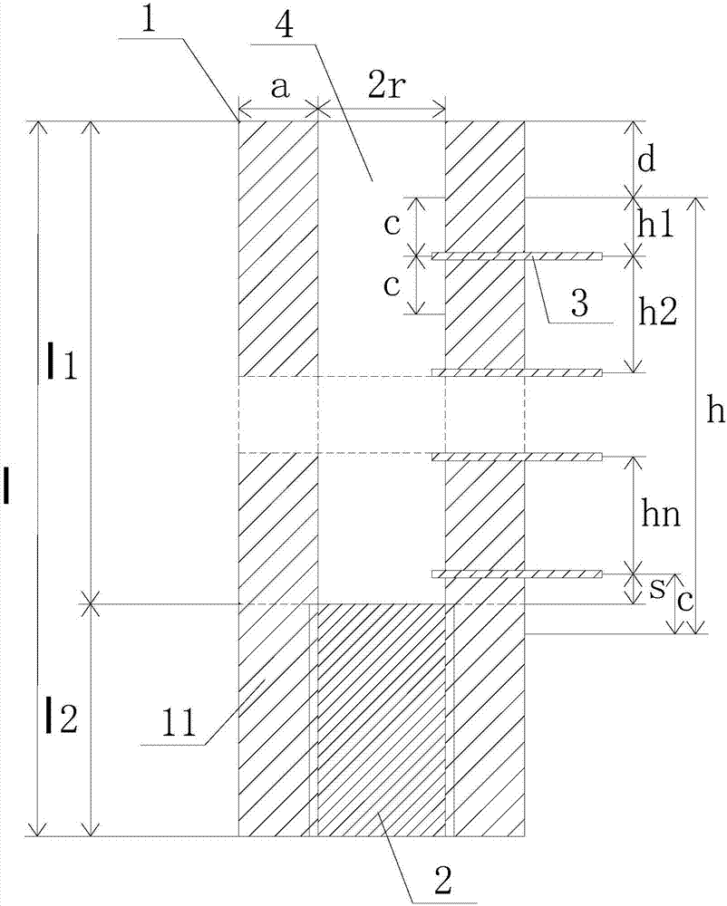 Transverse reinforcement grouting and underpinning working well and manufacturing method