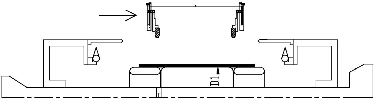 Device and method used for bead locating and turning up of aviation radial tire building machine