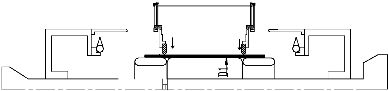 Device and method used for bead locating and turning up of aviation radial tire building machine