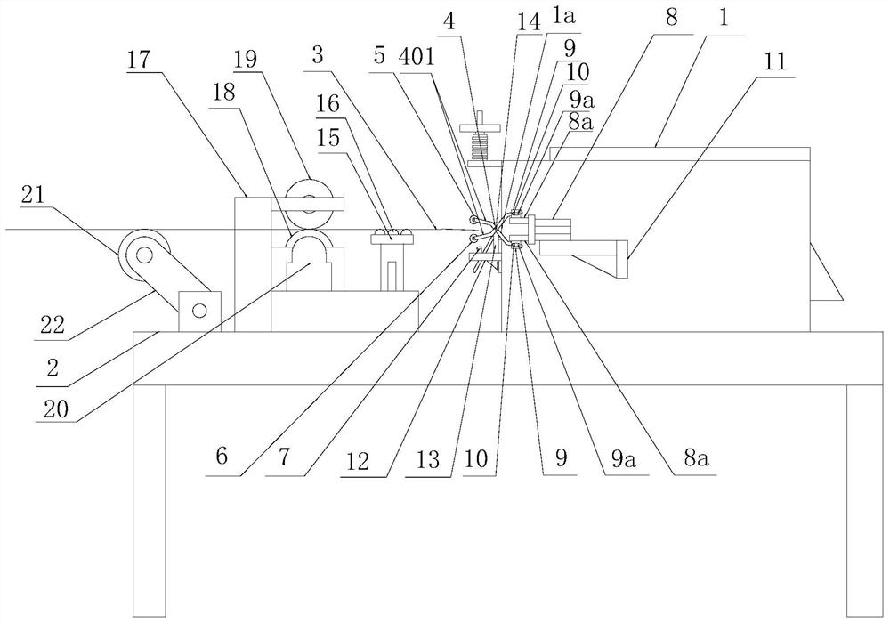 Automatic filament feeding device provided with roller type deviation rectifying mechanism and used for EPP granulator