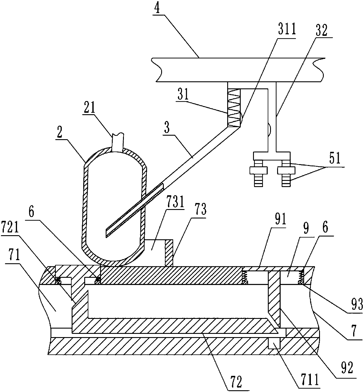 Vacuum pump buffer tank