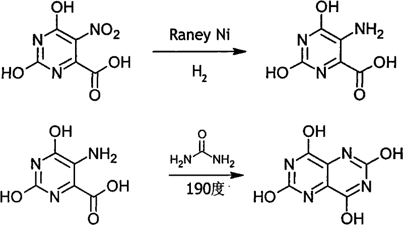 Method for synthesizing persantine intermediate 2,4,6,8-tetrahydroxy pyrimido[5,4-d] pyrimidine