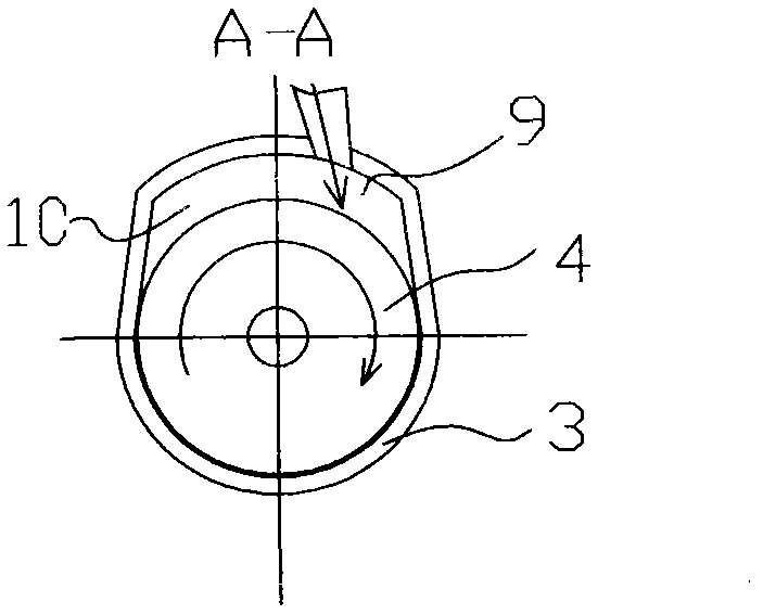 Drying device for drying sludge by using flue gas