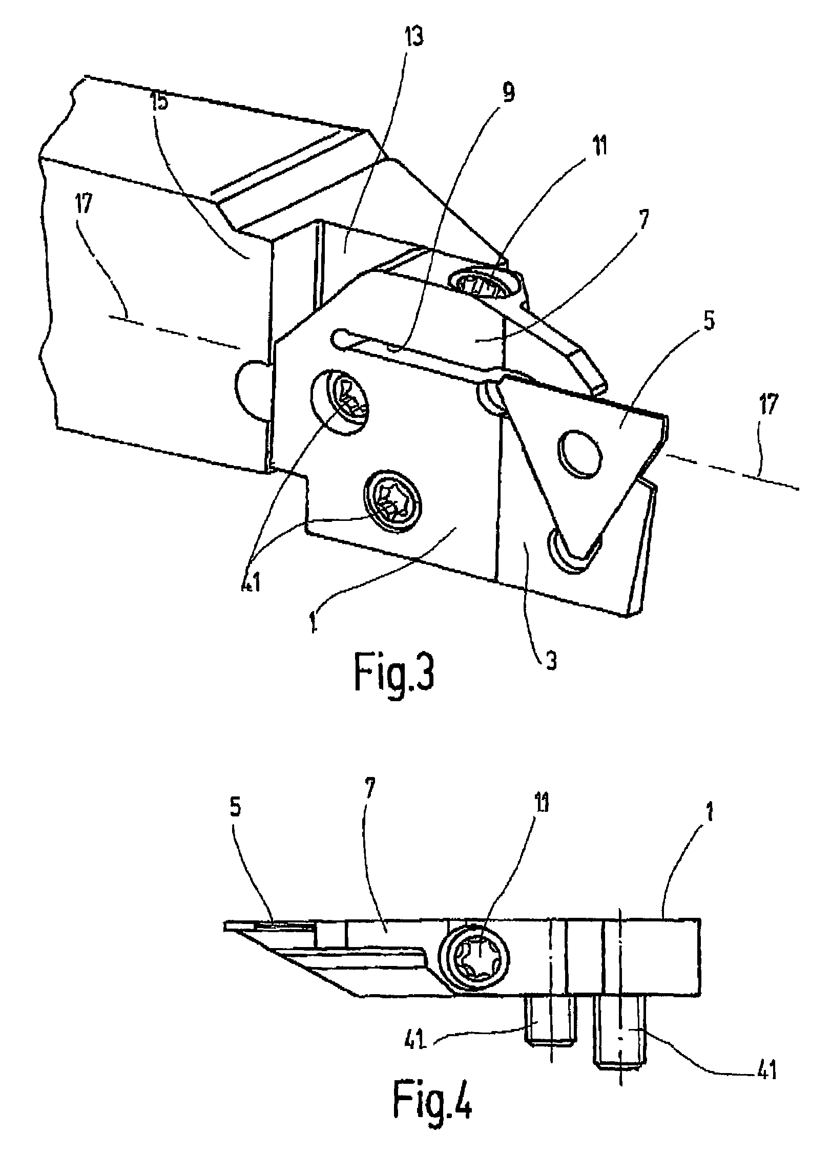 Tool holder for cutting bodies