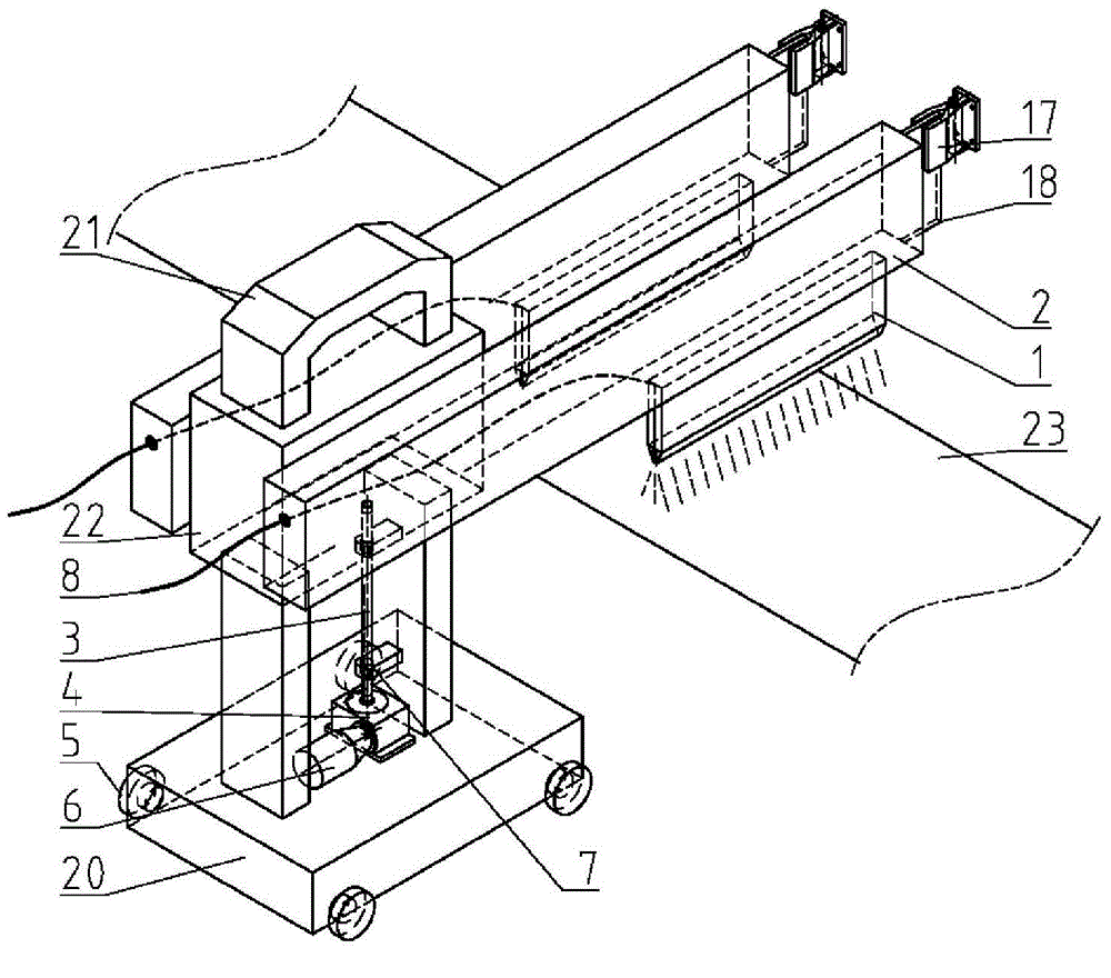 Electrostatic powder spraying trolley for multi-branch-path electrostatic external arrangement