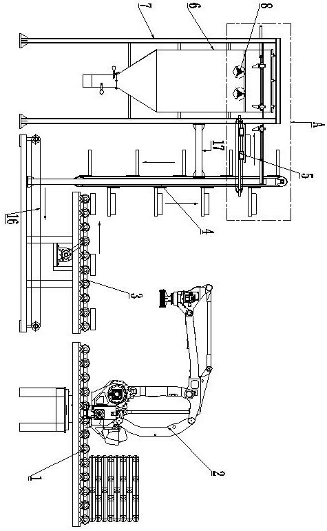 Automatic destacking and unpacking line for bagged materials