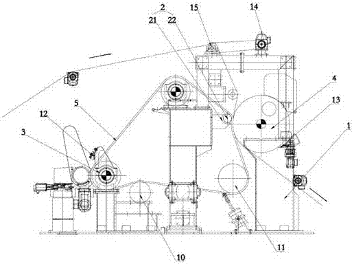 Device and process for producing slightly-crumpled insulation paper